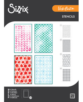 Sizzix Stencil A5 by Vicki Boutin Buildables Backgrounds #1 (4pcs) (667070)