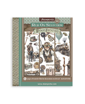 Stamperia Voyages Fantastiques Rub-On 20,5x23cm Assortment (6pcs) (DFLRBXG01)