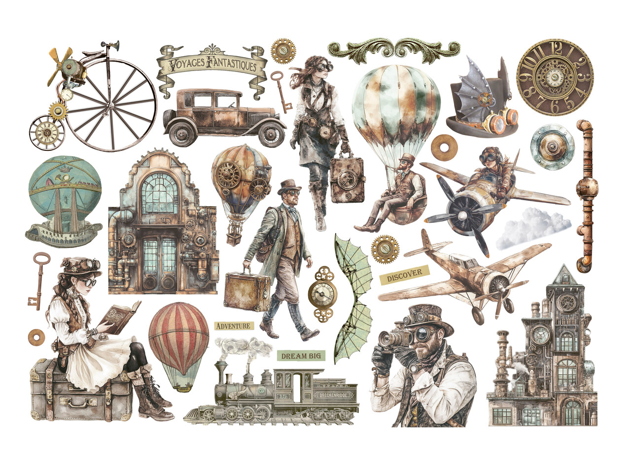 Stamperia Voyages Fantastiques Ephemera (33pcs) (DFLCT75)