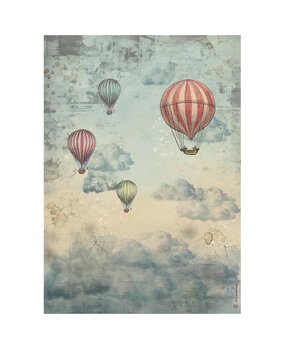 Stamperia Voyages Fantastiques A4 Rice Paper Air Balloons (6pcs) (DFSA41101)