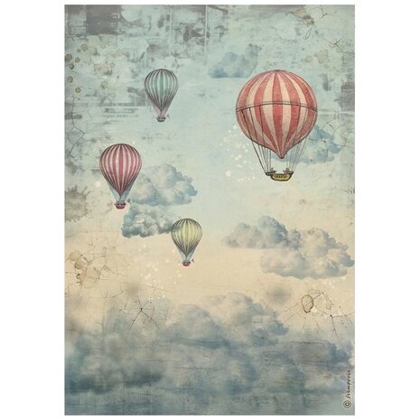 Stamperia Voyages Fantastiques A4 Rice Paper Air Balloons (6pcs) (DFSA41101)