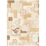 Stamperia Baby A4 Rice Paper Patchwork Bird (6pcs) (DFSA41091)