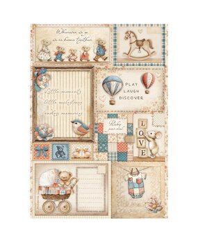 Stamperia Baby A4 Rice Paper Cards (6pcs) (DFSA41089)