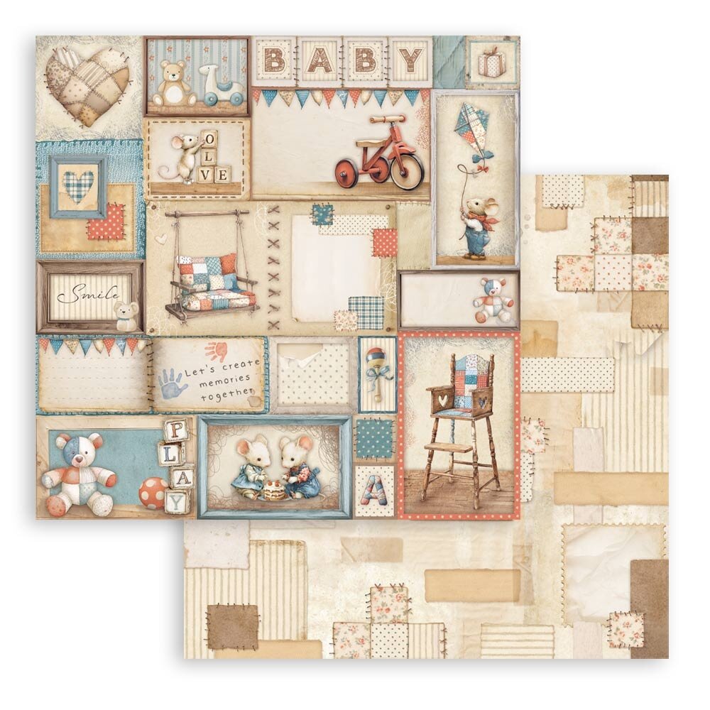 Stamperia Baby 12x12 Inch Mini Pad (6pcs) (SBBM001)