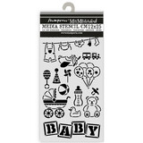 Stamperia Baby Thick Stencil 12x25cm Elements (KSTDL145)