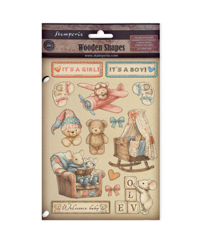 Stamperia Baby A6 Colored Wooden Shape (KLSP193)
