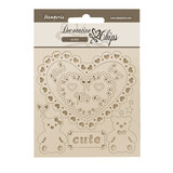 Stamperia Baby Decorative Chips Heart and Bears (SCB283)