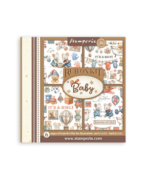 Stamperia Baby Rub-On 6,1x6,1 Inch Assortment (6pcs) (DFLRBX05)