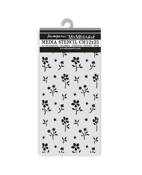 Stamperia Family Thick Stencil 12x25cm Small Flower Pattern (KSTDL142)