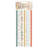 Stamperia Family Rub-On 8,33x2,36 Inch Stripes (DFLRB219)