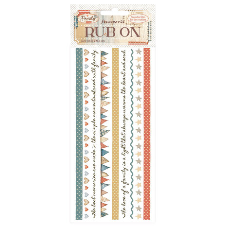 Stamperia Family Rub-On 8,33x2,36 Inch Stripes (DFLRB219)