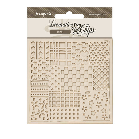 Stamperia Family Decorative Chips Patchwork Pattern (SCB280)