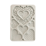 Stamperia Family A5 Silicon Mould Hearts (KACMA600)