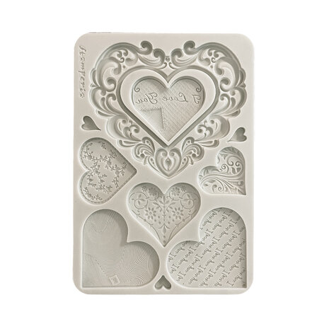 Stamperia Family A5 Silicon Mould Hearts (KACMA600)