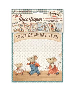 Stamperia Family A6 Mini Rice paper (8pcs) (DFSA6X03) Stamperia Family A6 Mini Rice paper (8pcs) (DFSA6X03)