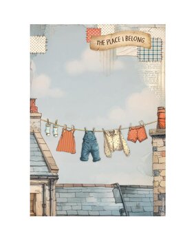 Stamperia Family A4 Rice Paper Fresh Laundry (6pcs) (DFSA41088)