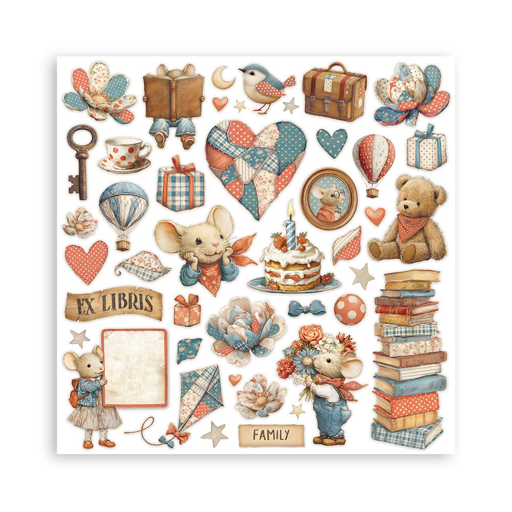 Stamperia Family 8x8 Inch Paper Pack (SBBS137)