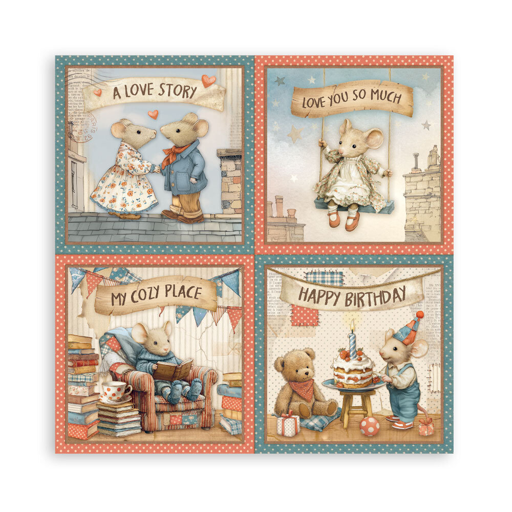 Stamperia Family 8x8 Inch Maxi Paper Pack (Single Face) (SBBSXB21)