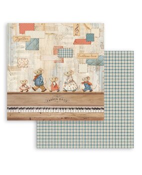 Stamperia Family 12x12 Inch Paper Sheet Piano (10pcs) (SBB1118)