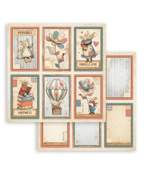 Stamperia Family 12x12 Inch Paper Sheet 6 Cards (10pcs) (SBB1120)