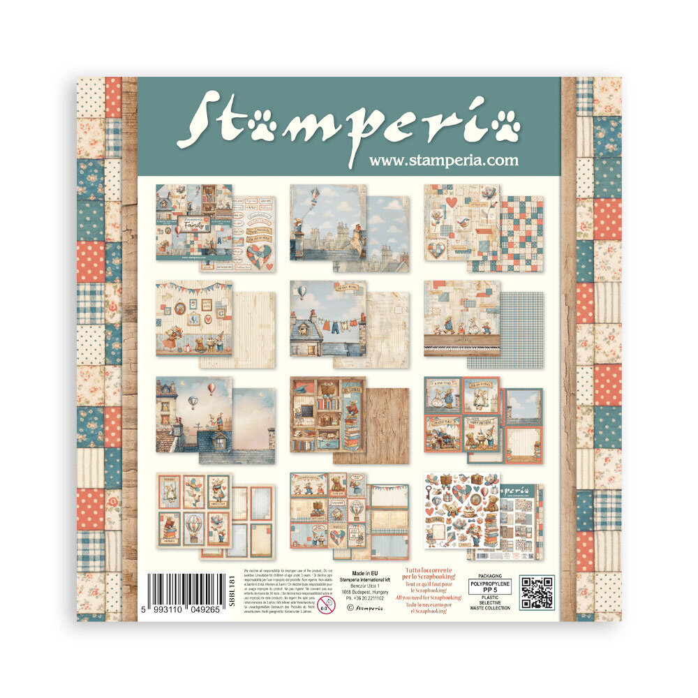 Stamperia Family 12x12 Inch Paper Pack (SBBL181)