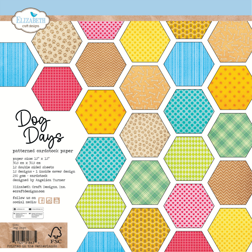 Elizabeth Craft Designs Dog Days 12x12 inch Patterned Cardstock Paper (C040) Elizabeth Craft Designs Dog Days 12x12 inch Patterned Cardstock Paper (C040)