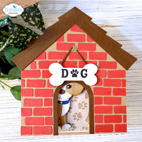 Elizabeth Craft Designs Dog Days Dies Dog House Build a Book (2332)
