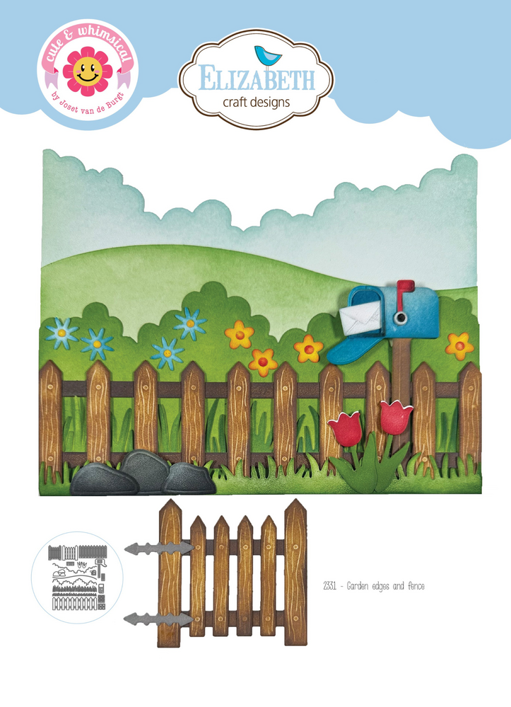 Elizabeth Craft Designs Dog Days Dies Garden Edges and Fence (2331)