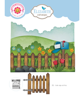 Elizabeth Craft Designs Dog Days Dies Garden Edges and Fence (2331)