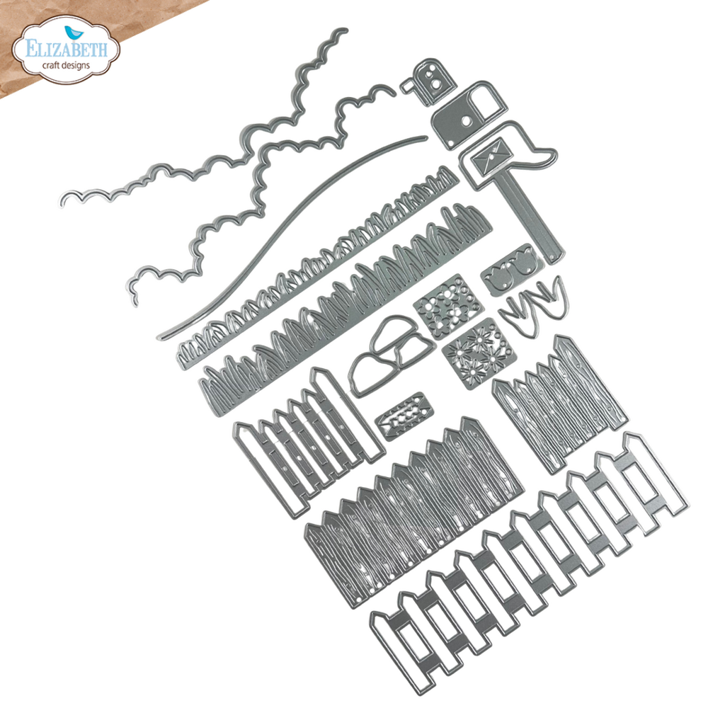 Elizabeth Craft Designs Dog Days Dies Garden Edges and Fence (2331)