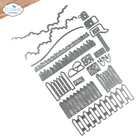 Elizabeth Craft Designs Dog Days Dies Garden Edges and Fence (2331)