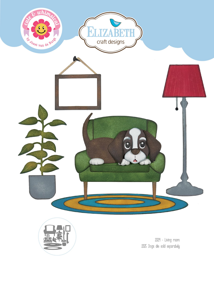 Elizabeth Craft Designs Dog Days Dies Living Room (2329)