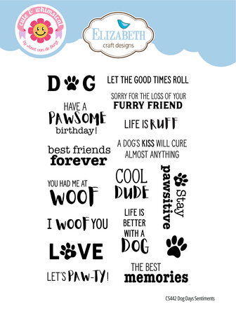 Elizabeth Craft Designs Dog Days Stamps Dog Days Sentiments (CS442) Elizabeth Craft Designs Dog Days Stamps Dog Days Sentiments (CS442)