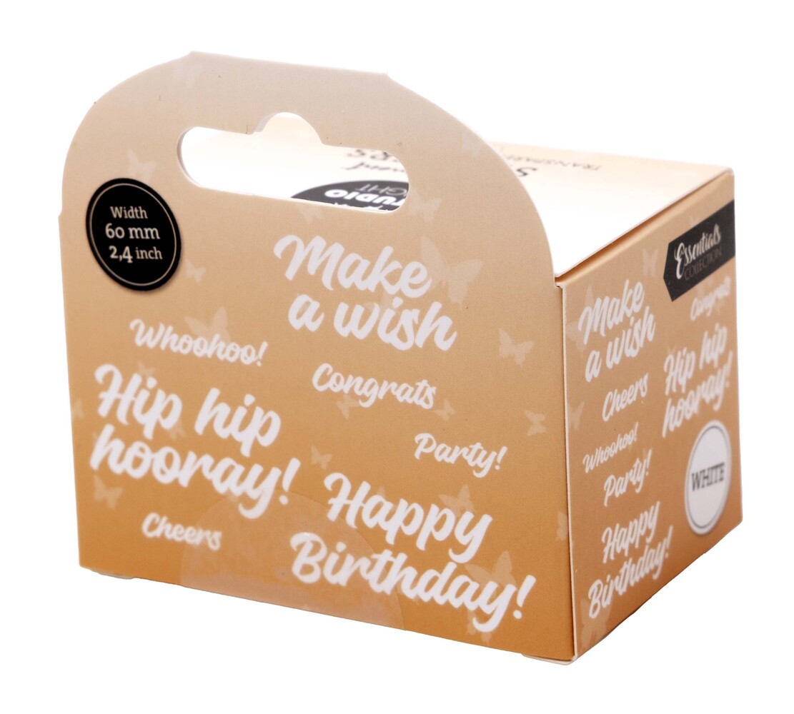 Studio Light Hip Hip Hooray White Transparent Stickers on Roll (SL-ES-STIC63)