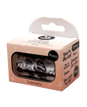 Studio Light Thanks! Black Transparent Stickers on Roll (SL-ES-STIC58)