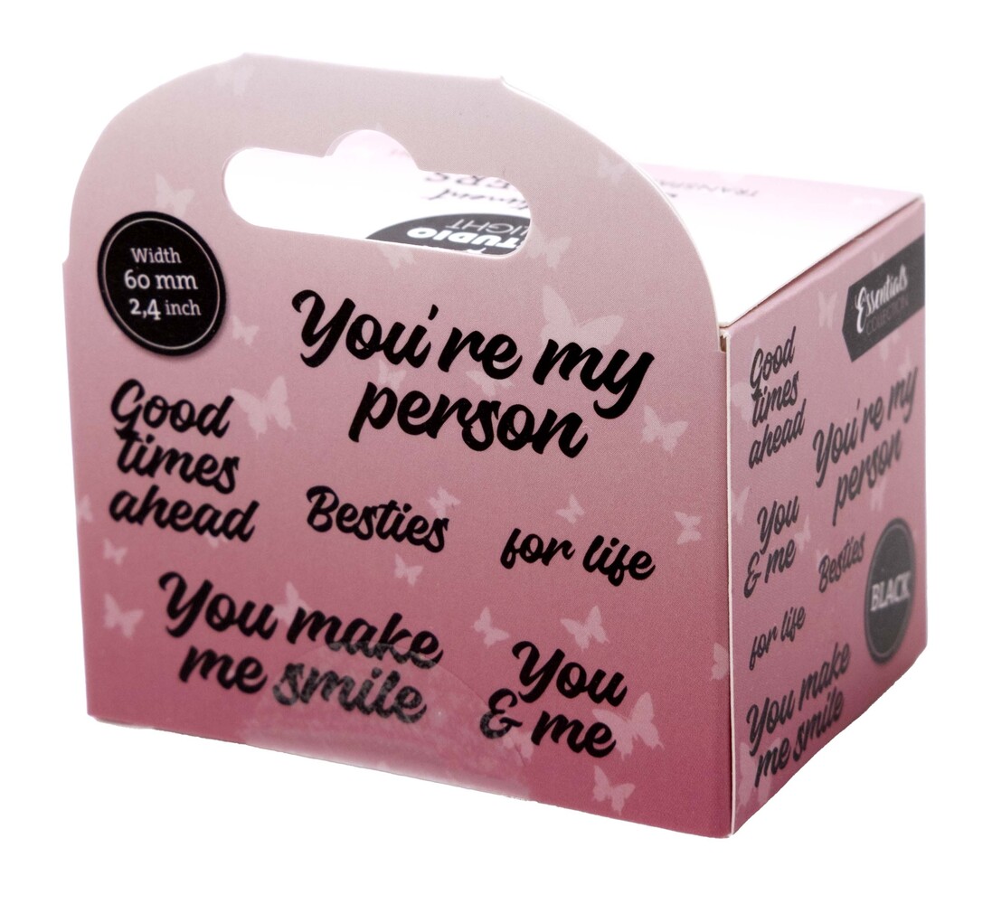 Studio Light You're My Person Black Transparent Stickers on Roll (SL-ES-STIC59)
