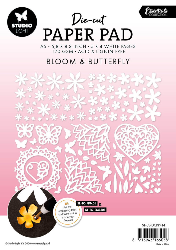 Studio Light Bloom & Butterfly Die-cut Designer Paper Pad (SL-ES-DCPP414)