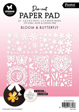 Studio Light Bloom & Butterfly Die-cut Designer Paper Pad (SL-ES-DCPP414)