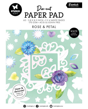 Studio Light Rose & Petal Die-cut Designer Paper Pad (SL-ES-DCPP415)