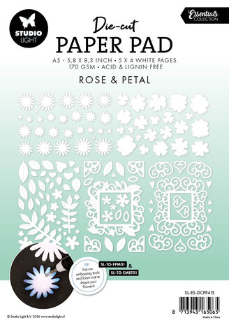 Studio Light Rose & Petal Die-cut Designer Paper Pad (SL-ES-DCPP415)