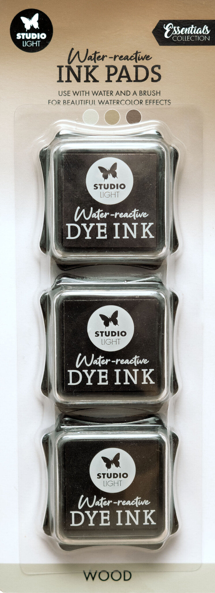 Water-Reactive Ink Pads Wood (SL-ES-INKP43) - Craftlines B.V.