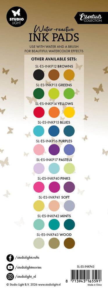 Studio Light Water-Reactive Ink Pads Wood (SL-ES-INKP43)