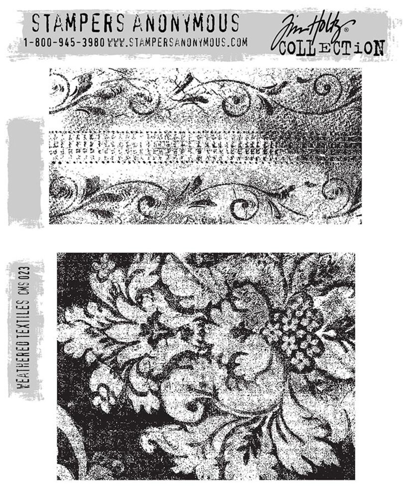 Stampers Anonymous Weathered Textiles Tim Holtz Cling Stamps (CMS023) Stampers Anonymous Weathered Textiles Tim Holtz Cling Stamps (CMS023)