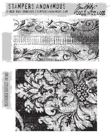 Stampers Anonymous Weathered Textiles Tim Holtz Cling Stamps (CMS023) Stampers Anonymous Weathered Textiles Tim Holtz Cling Stamps (CMS023)