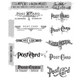 Stampers Anonymous Postcards Tim Holtz Cling Stamps (CMS099)