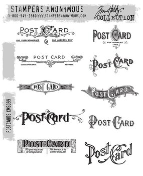 Stampers Anonymous Postcards Tim Holtz Cling Stamps (CMS099)