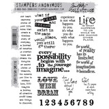 Stampers Anonymous Stuff To Say Tim Holtz Cling Stamps (CMS110)