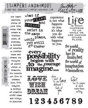 Stampers Anonymous Stuff To Say Tim Holtz Cling Stamps (CMS110)