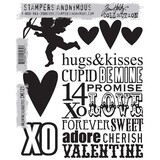 Stampers Anonymous Valentine Silhouettes Tim Holtz Cling Stamps (CMS121)
