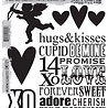 Stampers Anonymous Valentine Silhouettes Tim Holtz Cling Stamps (CMS121)